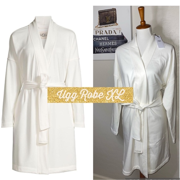 🎉HP🎉New! UGG Double Knit Brushed Fleece Braelyn Il Robe Cream Women's Size XL🤍 - Picture 16 of 16